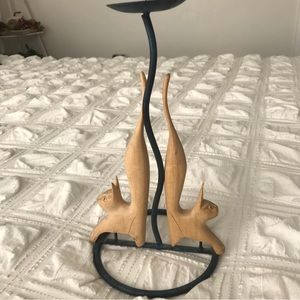 Cat tea light candle holder